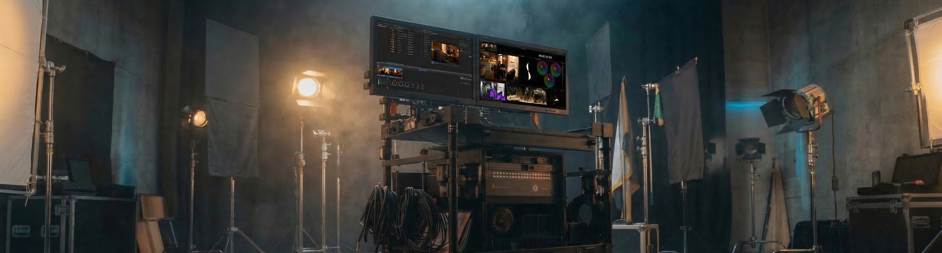 DIT cart with OmniScope and Live Pack