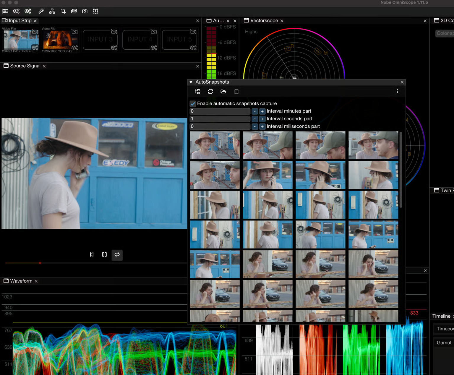 Automatic snapshotting using custom intervals from live feed