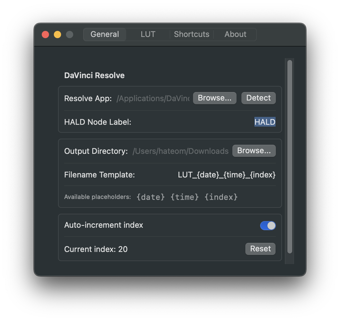 General Settings